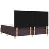 Box Spring Bed with Mattress Dark Brown 200 x 200 cm Fabric