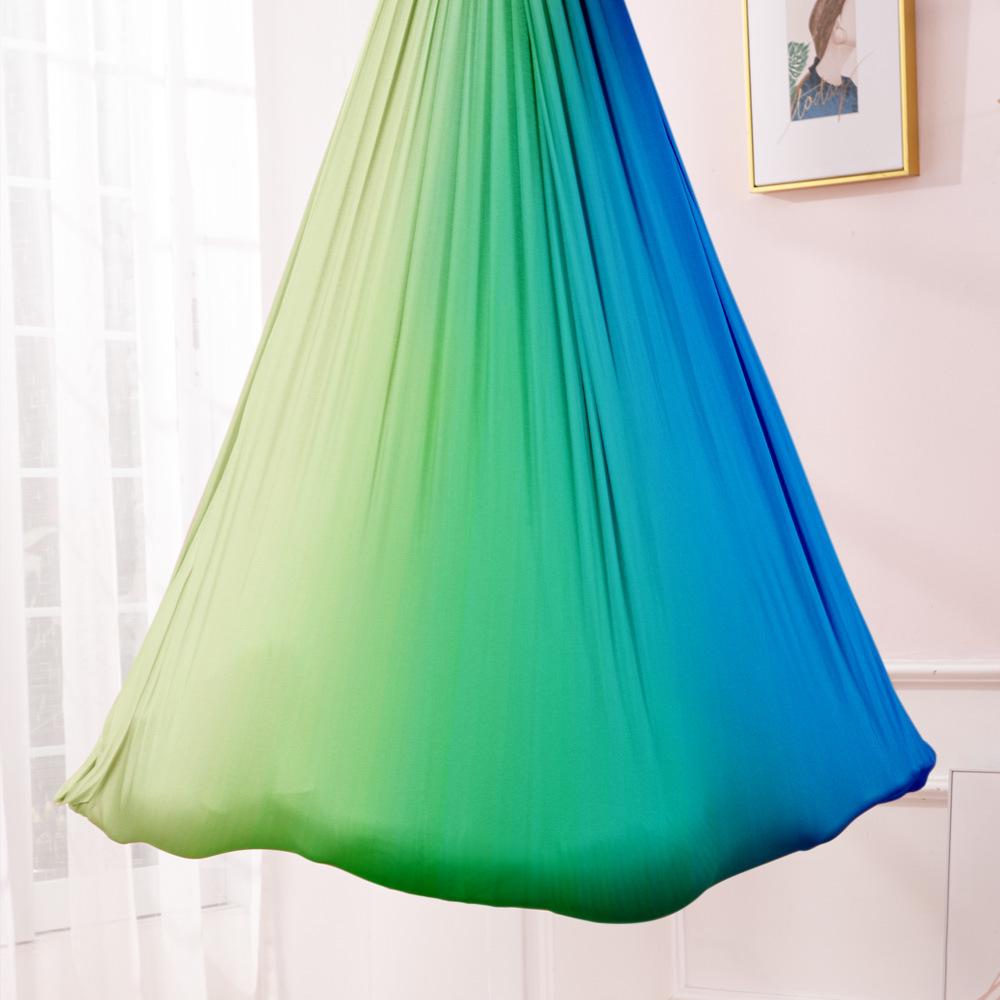 Children's Double-Layer Stretchy Hammock Swing for Indoor/Outdoor Sensory Yoga (230*150)