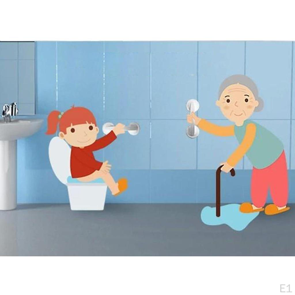 Bathroom Shower Bathtub Suction Cup Handle Grab Bar Handrail