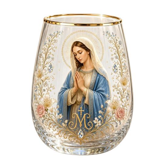 Prayer Mug Home Decor Ring High Borosilicate Glass Red 1 Pc