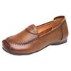 Mom shoes spring and autumn 2025 new soft leather soft sole soft surface single shoes comfortable leather shoes middle-aged and elderly one-pedal w