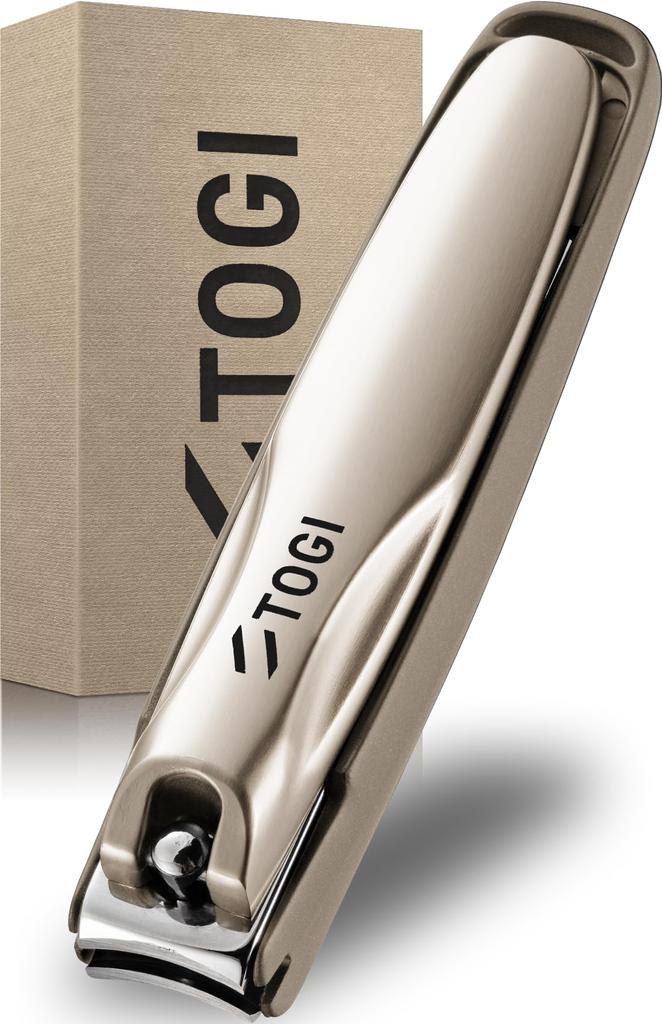 TOGI Nail Extremely Sharp High Quality Quickly with Light Curved Blade Nail Champagne Clipper, Cut, [Cuts Force] Clipper, Gift,