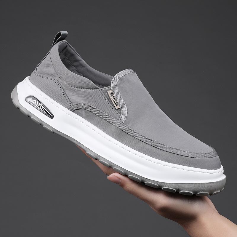 

Cloth Shoes Men s 2025 Summer New Style Men s Breathable Ice Silk Soft Sole Casual One Foot Lazy Shoes Le Fu Shoes 38