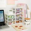 Desktop Stationery Storage Box Organizer Drawer Pen Holder Makeup Cosmetic Plastic Drawer Storage Box Desk Organizer Cute