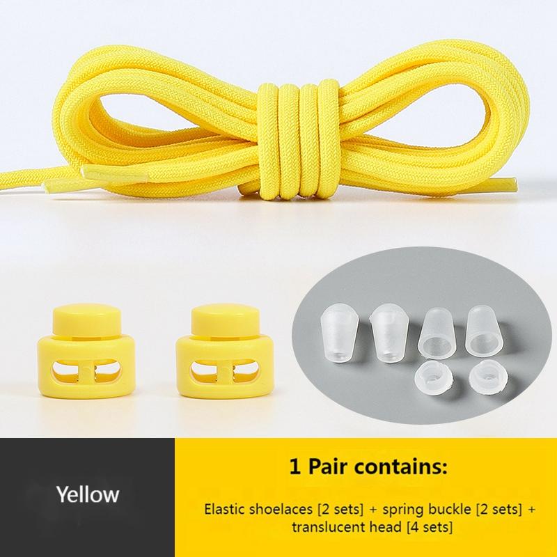 Elastic Laces Sneakers Round Lock Shoelaces Without Ties Kids Adult Quick Shoe Laces Rubber Bands Lazy Shoeace Shoes Accessories