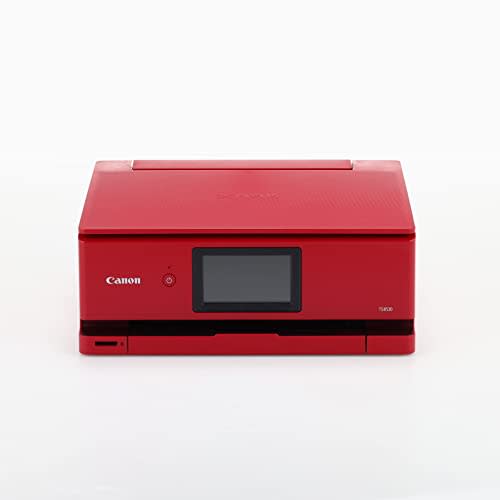 Impressora Canon A4 Jato de Tinta Multifuncional PIXUS TS8530 Vermelha Modelo 2021 Para Teletrabalho 6 Cores, Tipo Independente, Tinta Compatível Série BCI-330/331