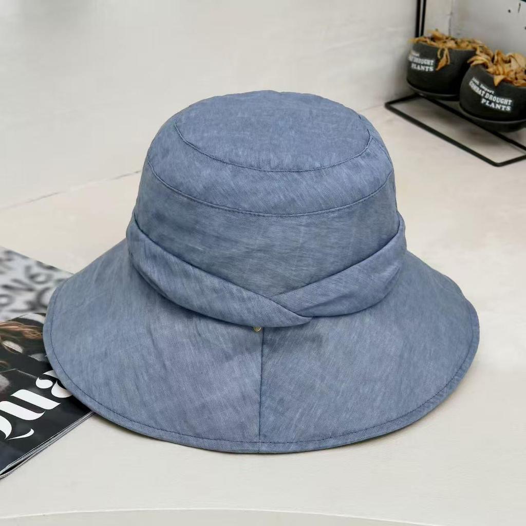 2026 Korean Style Women's Pleated Bucket Hat: Japanese-Inspired, Face-Slimming, Sun Protection, Versatile & Lightweight