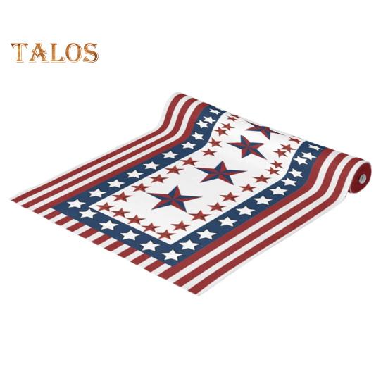 

Дорожка для стола 4 июля, узор в виде звезд и полос, дорожка для стола в стиле «День независимости», патриотическое украшение для Дня памяти, декор для домашнего кухонного обеденного стола S