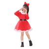 Christmas Santa Dress with Fur Santa Claus Costume 140 [SAVE-Z] Children's Headband, Girls' (Size (Height 120-130cm))
