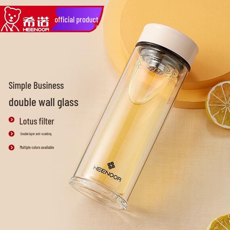 Xinuo Double-Layer Glass Tea Cup