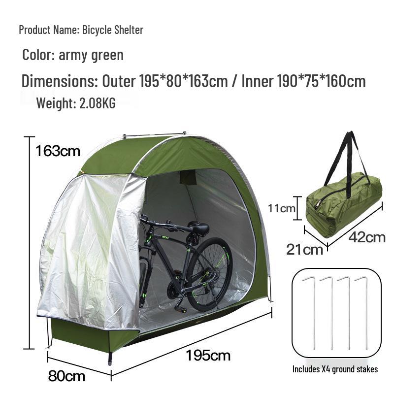 Mountain Bike Shed: 210D Storage Tent & Convenient Cover