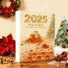 Адвент-календар з морського скла 2025 24-денна коробка для зворотного відліку Багатофункціональна різдвяна прикраса для дитячих кімнат будинків автомобілів