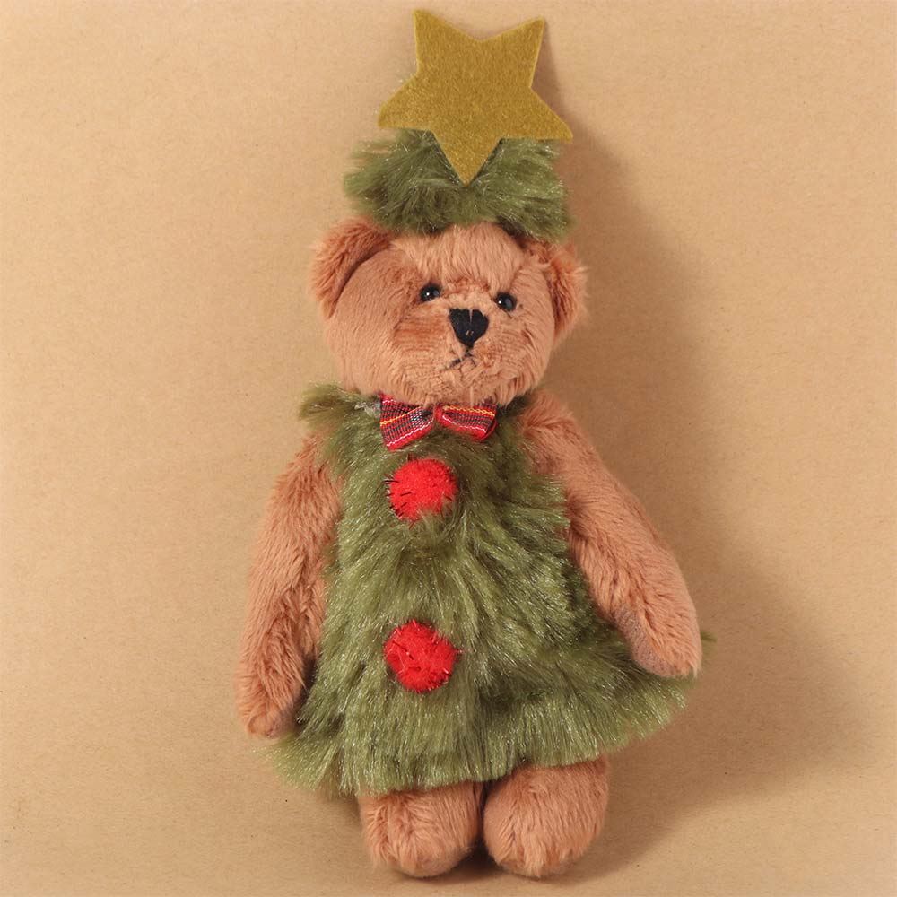 Bear Shaped Christmas Plush Bear Cartoon 3D Stuffed Animals Bear Toy  Festive Decoration