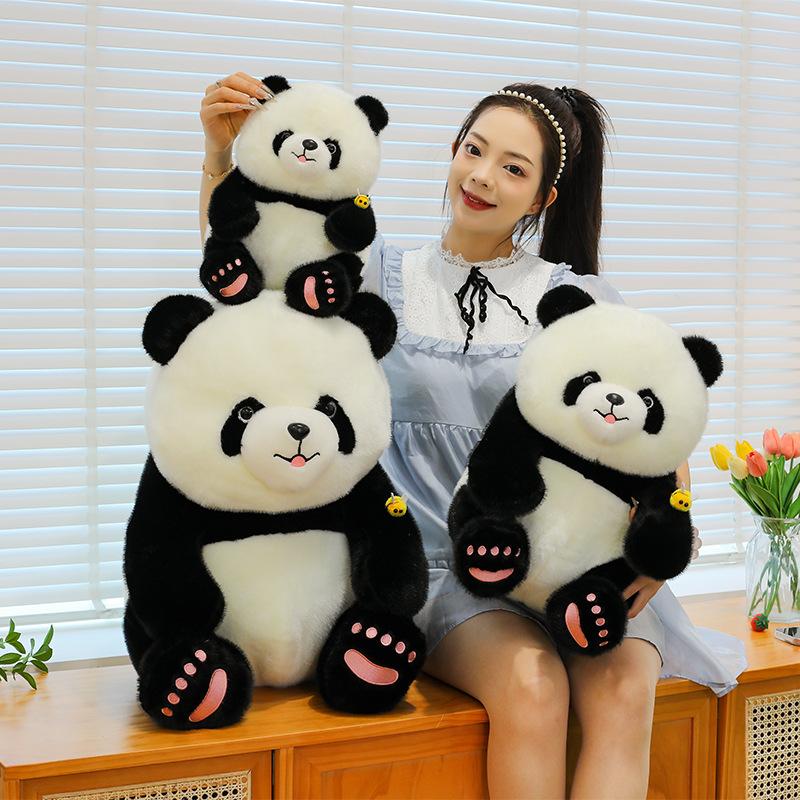 Cute and Naive Simulation Panda Doll Sleeping Pillow Plush Toy Sleeping Doll Girl Rag Doll Birthday Gift