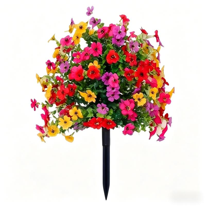 Künstliche Blume, Künstliche Petunien Mit Erdspieß, 18" Outdoor Kunstblumen Für Garten, Hof, Pflanzgefäß Und Veranda