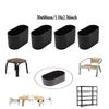 12-4pc NonSlip Oval Chair Leg Caps,Black Clear Furniture Pad,Scratch Proof Floor Protectors for Table Chair Leg,Furniture Guard