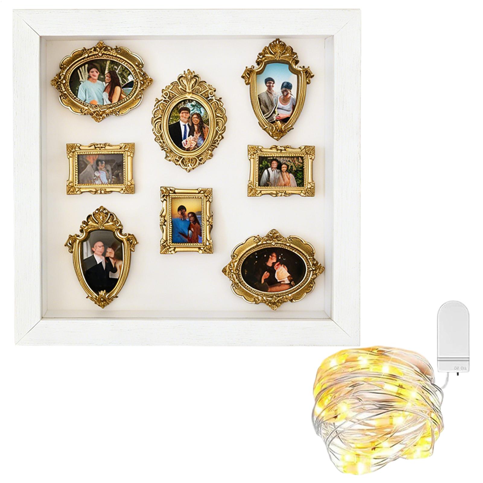 

DIY Mini Museum Silhouette Box Memory Display Shadow Box Golden Frame Display Memory Box Photo Frame For Weddings Birthdays China Mainland