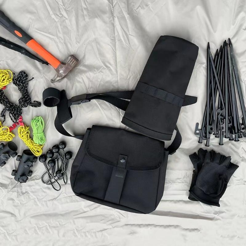 Outdoor Multifunctional Storage Bag Fishing Tackle Bag Hammer Holder Tent Stakes Pegs Pouches Waterproof Fanny Pack