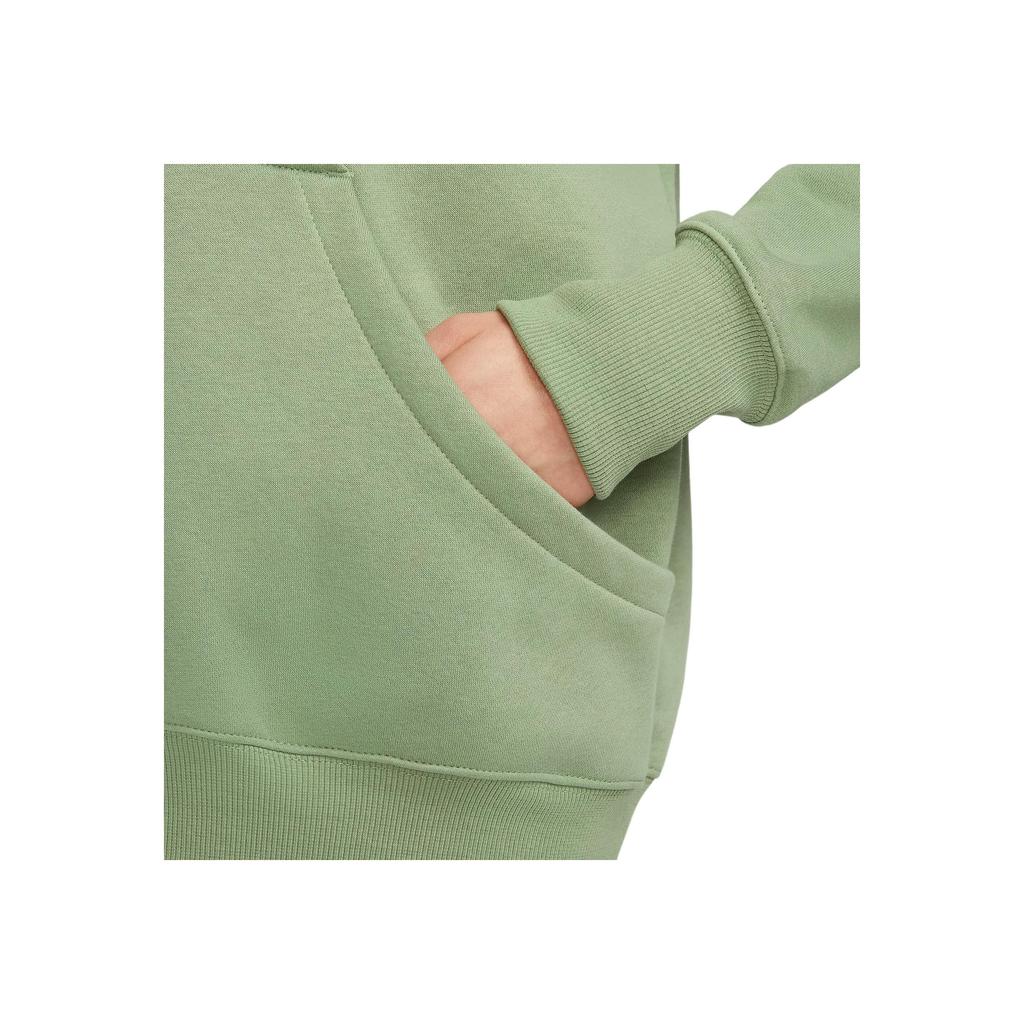Nike Sportswear Phoenix Fleece Embroidered Solid Color Loose Drawstring Hoodie Women Hoodie Green DQ5860-386