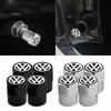For Volkswagen VW Car Wheel Tire Valve Caps Tyre Rim Stem Covers Airdust Waterproof For Volkswagen Touran Golf-4 5 6 7 Passat Po