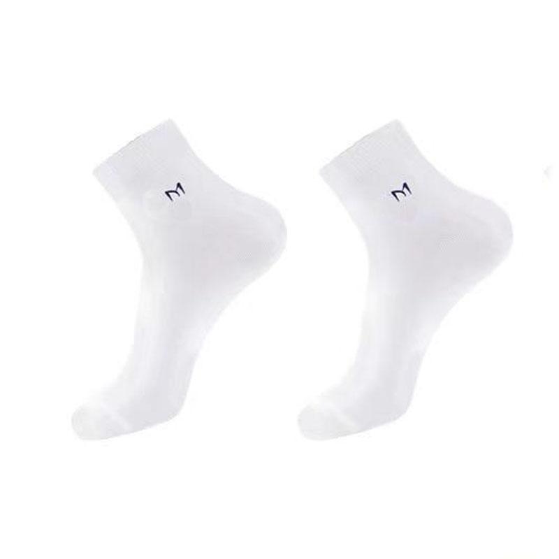 

1 пара мужских антибактериальных хлопковых носков средней длины — дышащие, дезодорирующие, антипотные, деловые, повседневные, на все времена года 1Pairs белый