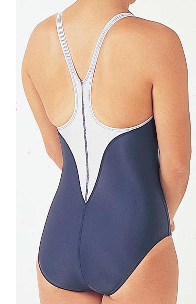 FOOTMARK Fitness School Swimsuit Aqualine 101530 White L Women's One-Piece (01)