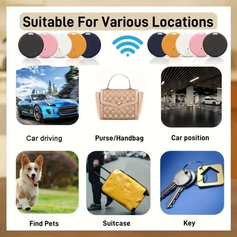 5pcs For IOS Android Smart Finder Locator Accessory Mini GPS Tracker Bluetooth 5.0 Anti-Lost Device Tracking Pets Kid Bag Wallet