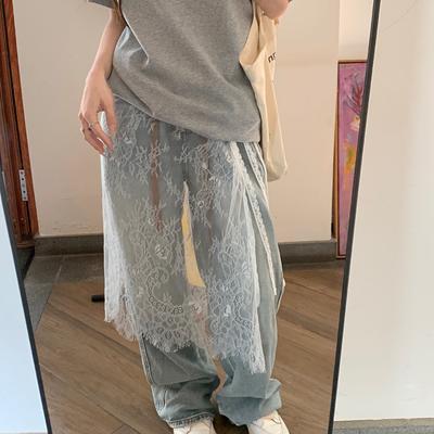 Nouveaux produits de printemps et d'été, conceptions de niche, jupes superposées, tabliers polyvalents à cordon de serrage en dentelle pour femmes, jupes d'été à la mode
