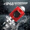 High Low Beam Motorcycle LED Headlight Bulb With Fan Dual Color DRL Beam Light  Motorcycle Lighting