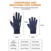 Breathable Ice Silk Gloves Half Finger Anti-UV Sun Protection Cycling Running Fishing Driving Sports Quick Dry Thin Glove