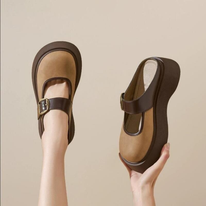 Thick-soled Shoes, One-step Cover-up Shoes, New Versatile and Casual Outerwear for Women, Lazy Flip-flops