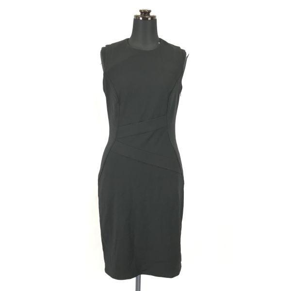 24,000 Yen Tag Attached ADOLFO DOMINGUEZ Sleeveless Knee-Length Tight Dress Black Women's L 40