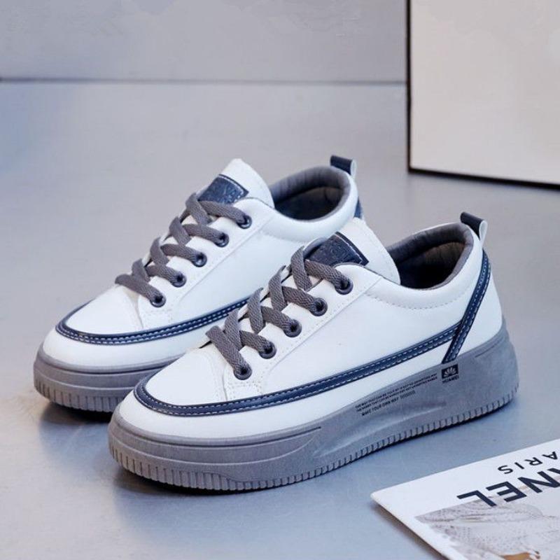 Leisure Women's Single Shoes 2024 Autumn New Casual Versatile Women's Shoes Thick Sole Sports Vulcanized Shoes Zapatos Mujer