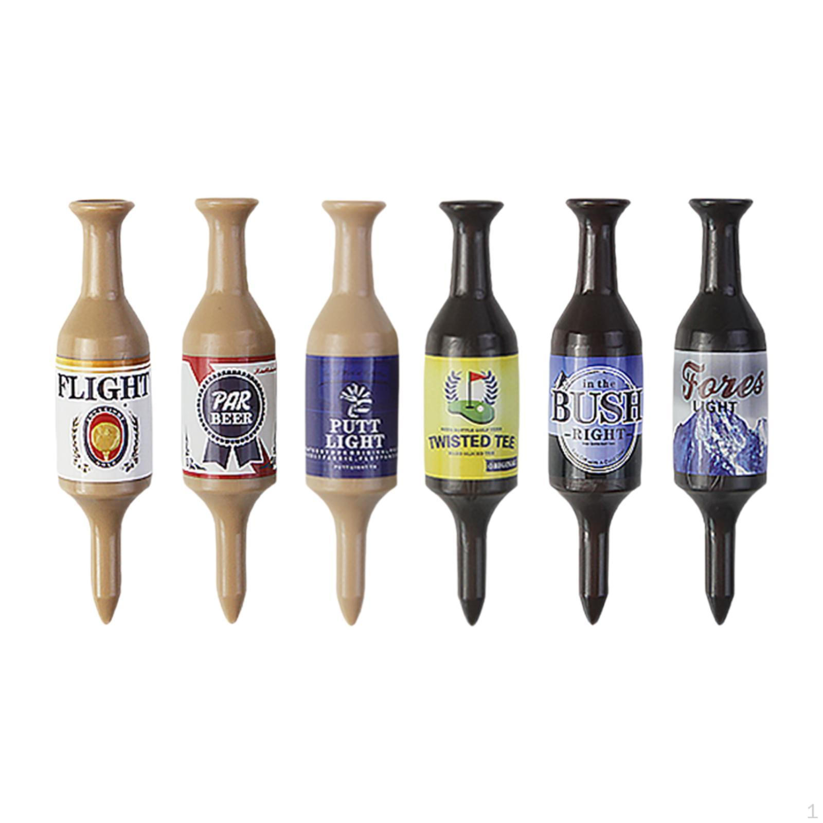 

6 шт. пивные бутылки гольф-тройники мяч держатель для ногтей забавные тренировочные принадлежности для гольфа вниз Box Packing