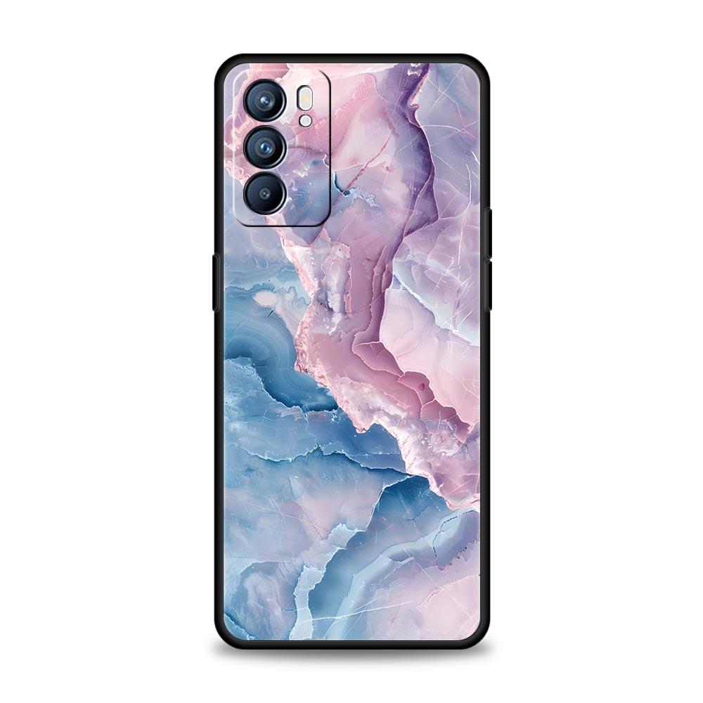 Phone Case For Oppo Find X6 Pro X5 A54 A53 A52 A9 A15 A95 A17 A16 A76 A74 A57 A31 Reno8 Reno7 Reno6 Pro 5G Cover Marble