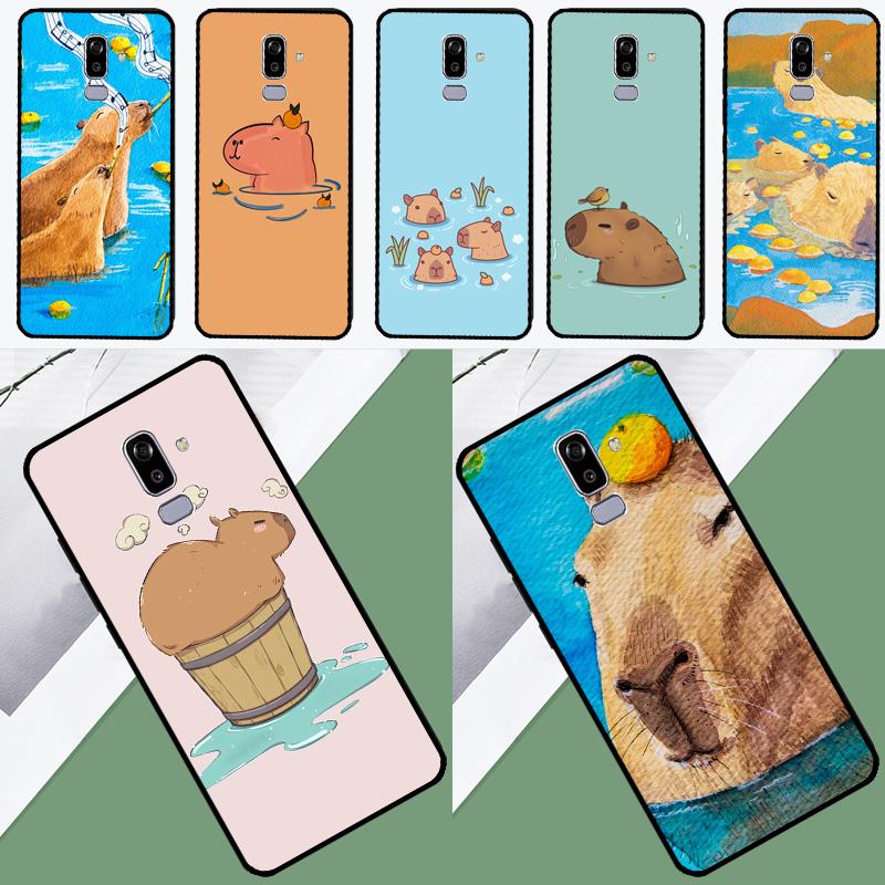 Capybara Spa Case For Samsung Galaxy J7 J5 J3 2017 J1 A3 A5 2016 A6 A8 J4 J6 Plus A7 A9 J8 2018 Cover