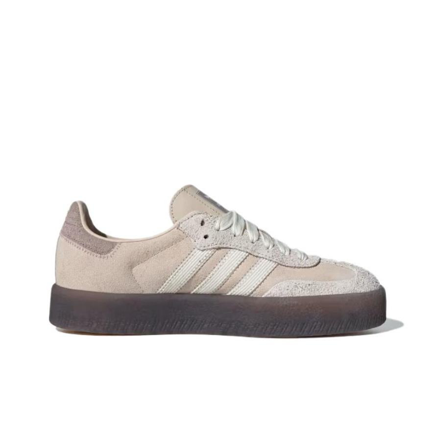 adidas  Sambae Linen Gum Women Sneakers Cream Off-White Grey JI3882