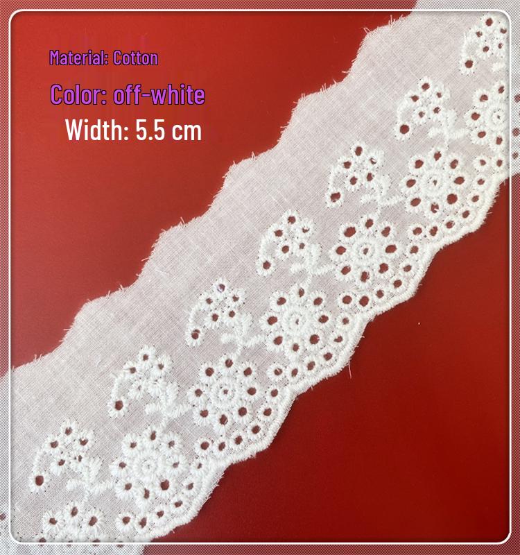 Cotton Lace Trim for DIY Crafts and Home Decor