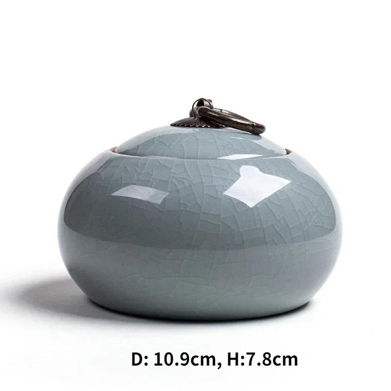 Canister for Loose Tea, Chinese Porcelain Puer Tin, Caddy, Ceramic Canister, Airtight Coffee, Household Jar, Storage Container