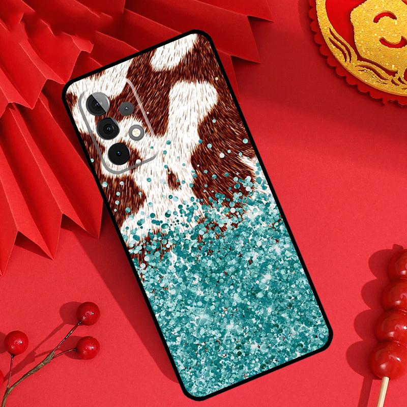 Western Cowgirl Cowboy Boots Cowhide Case For Samsung Galaxy M13 M14 M12 M11 M15 M06 M16 M36 M56 M31 M53 M32 M52 M35 M55 M34 M54