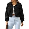Women's  And Winter Casual Lapel Jacket Single Breasted Short Coat
