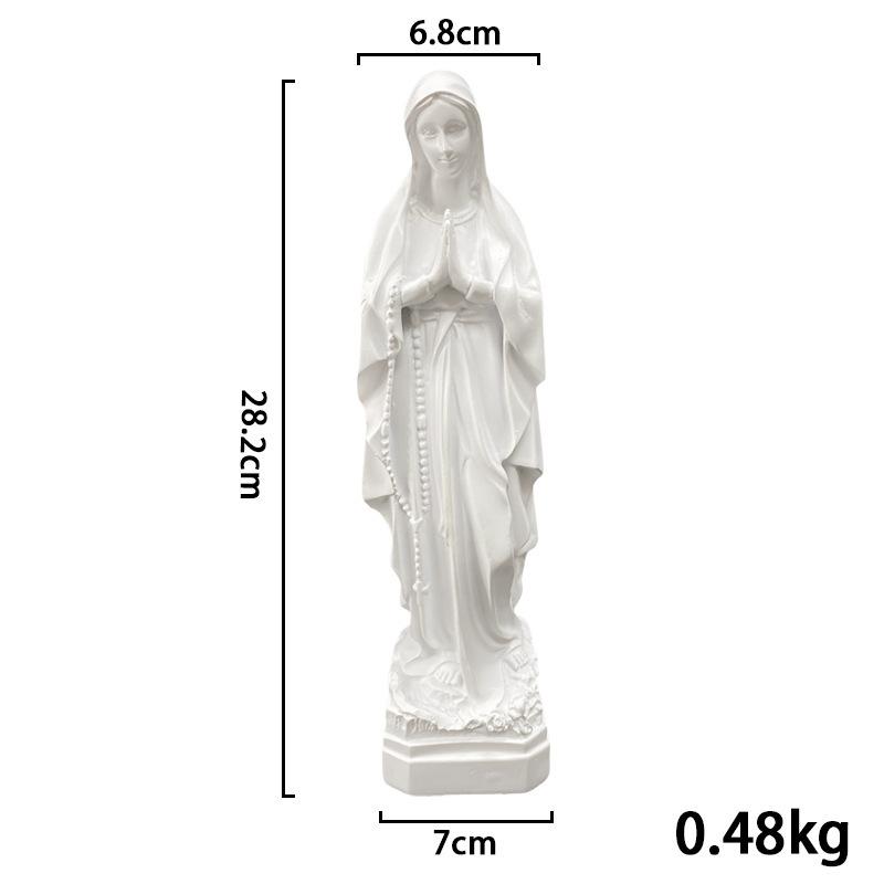 

Creative Priest Madonna Resin Sculpture Interior Decoration Golden Figure Statue Gift Living Room Porch Craft Modern Decoration