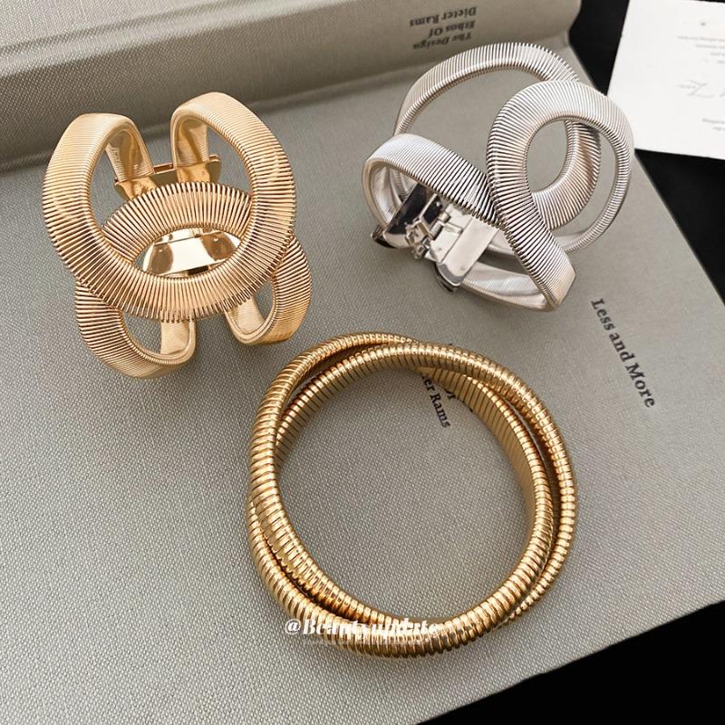 Metal texture twisted winding bracelet niche personality trend bracelet fashion spice girl design sense jewelry women