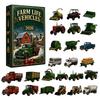 Farm Life Vehicles 1116 Christmas Advent Calendar 11 Days 1D Acrylic Ornament Agricultural Machines Pendant for Kids Gifts