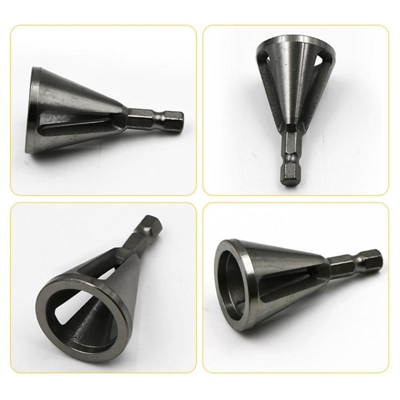 2 Stück Entgratwerkzeug für Außenanfasung Metall Sechskantschaft Trimmbohrer für Metallschraube Schnelles Entfernen von Gratentfernung