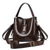 Oil wax leather handbag 2025 new niche high-end large-capacity bag women's shoulder bucket bag