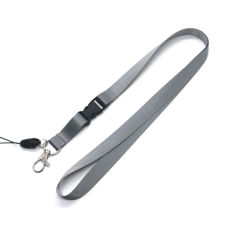 Custom Color Logo Nylon Phone & ID Lanyard with Screen Printed Polyester