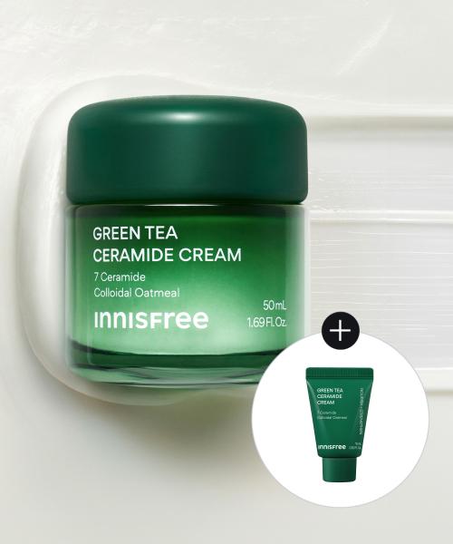 Innisfree Green Tea Ceramide Cream 50mL + 15mL Gift Set FREE