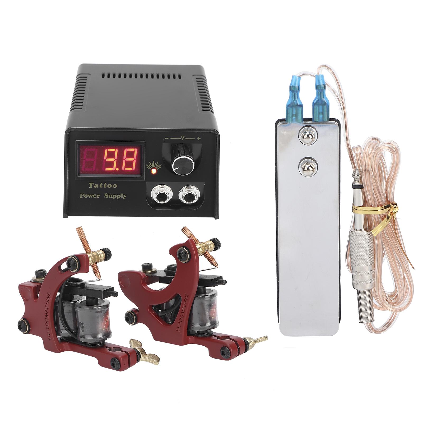 

Полный комплект тату-машинки, блок питания для тату-машинки, набор тату-игл, набор инструментов для тату-машинки US Plug
