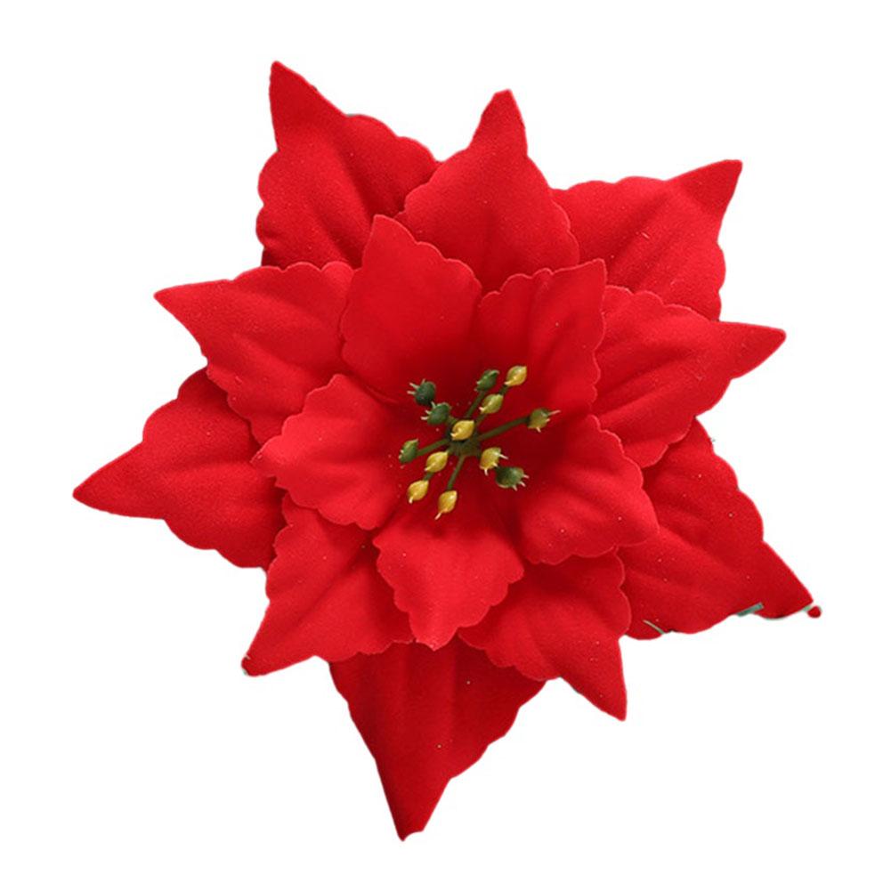 Třpytivé vánoční poinsettie závěsné květiny vánoční večírek stromová dekorace párty